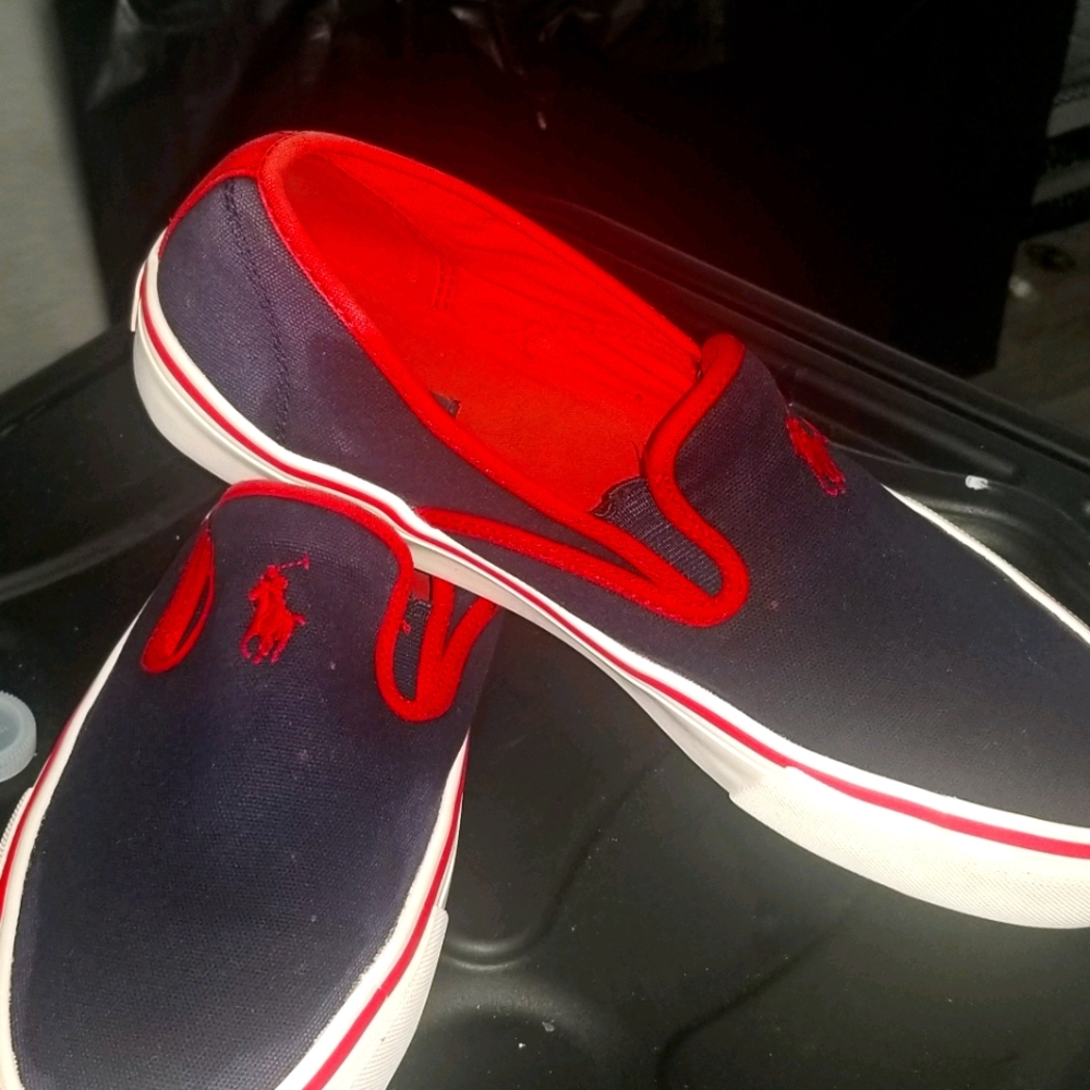 Ralph Lauren Polo Blue and Red slip ons